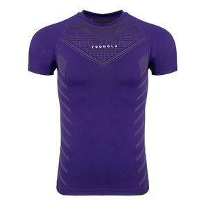 YOUNGLA 465 SUPERHERO COMPRESSION TEE PURPLE LARGE NEW WITH TAGS NWT